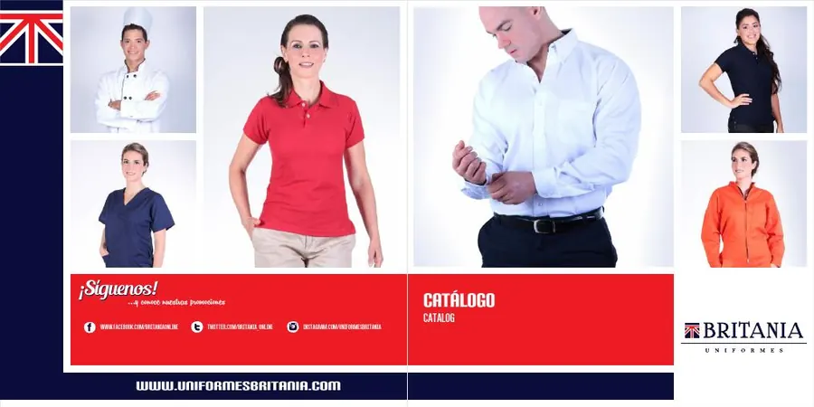 Portada del catálogo Uniformes Britania