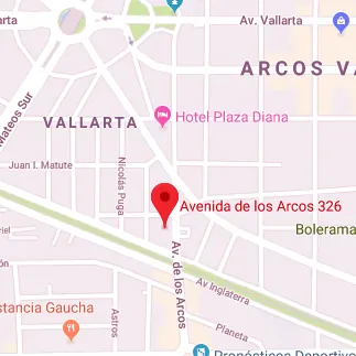 Mapa sucursal Guadalajara
